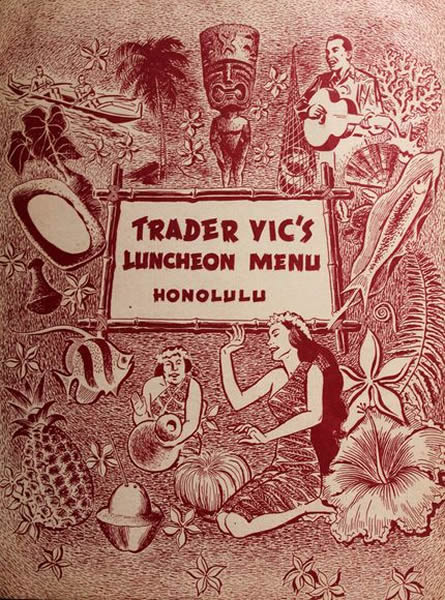 古老的菜单──例如夏威夷檀香山Trader Vic餐厅这份1958年的菜单──可以透露关于野生鱼类族群的资料