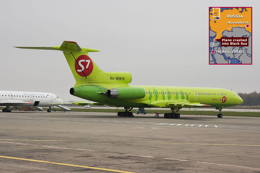 2001年10月4日,西伯利亚航空Flight 1812一架图154在克里米亚半岛附近被乌克兰的S-200地对空打下黑海,结果证实这架民航班机不幸闯入军演,被当