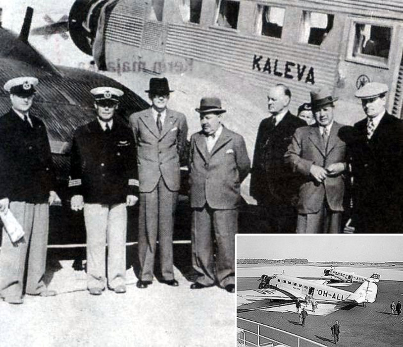 1940年6月14日,由爱沙尼亚塔林飞赫尔辛基的Kaleva OH-ALL被苏联Ilyushin DB-3T鱼雷轰炸机击中,机上9人全部罹难。