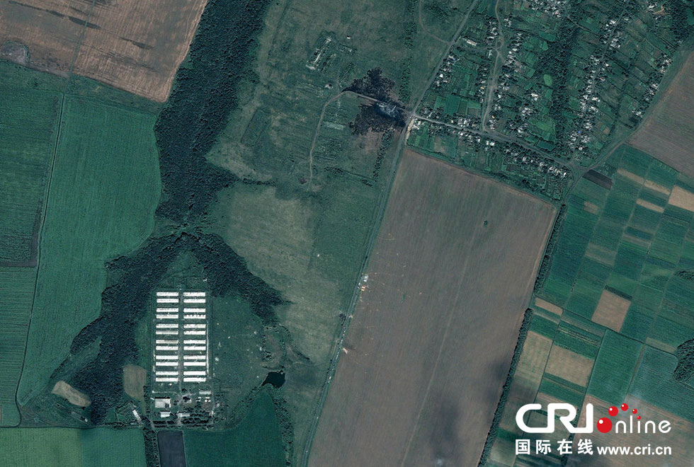 ���ֵ��򷢲�������ͼ��ʾ����MH17�������ڿ���׹�ٵص㾰��