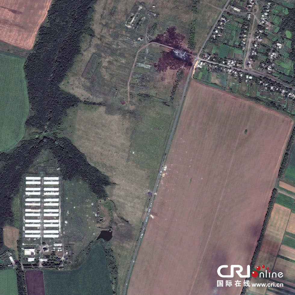 ���ֵ��򷢲�������ͼ��ʾ����MH17�������ڿ���׹�ٵص㾰��