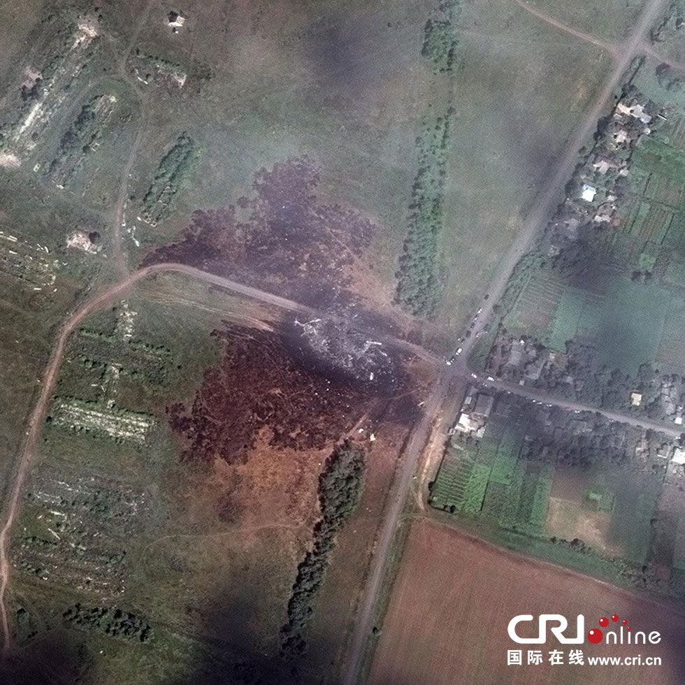 ���ֵ��򷢲�������ͼ��ʾ����MH17�������ڿ���׹�ٵص㾰��