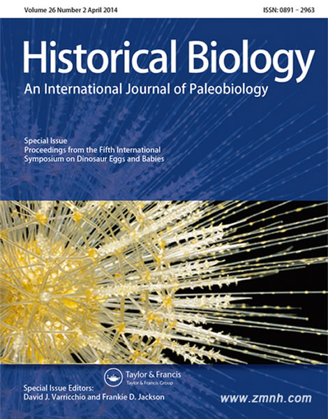 英国《历史生物学》特为第五届“恐龙蛋与恐龙宝宝”国际学术讨论会出版论文专辑