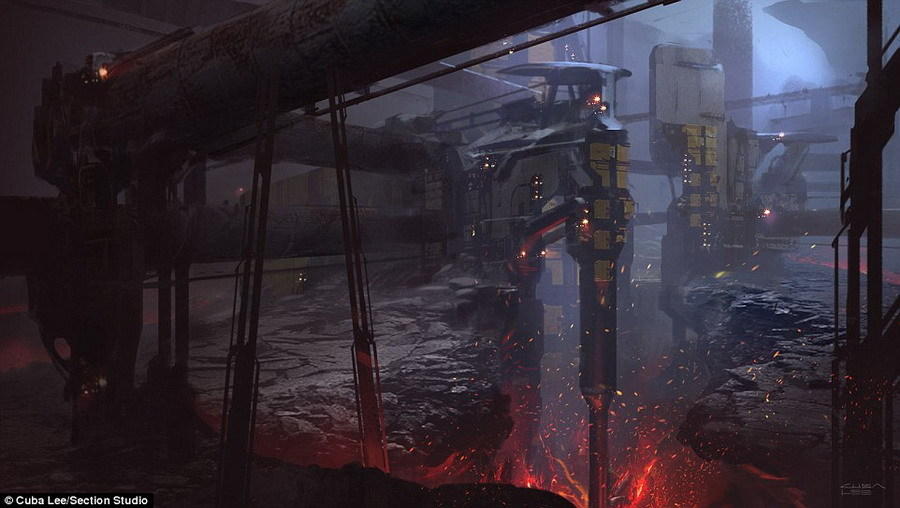 这张照片类似于工业钻探,机械设备在岩石地形中凿孔。专家认为,宇航员太空之旅和抵达其它行星时,可能采集这些矿物质,将它们带回地球,用于工业制造。