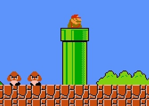 马里奥遇到水管时总会尝试蹲下,意味人生若遇到机会便要尝试。