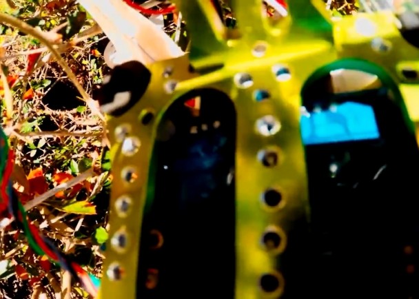 无人机被绵羊“击落”,镜头被撞得转过来。