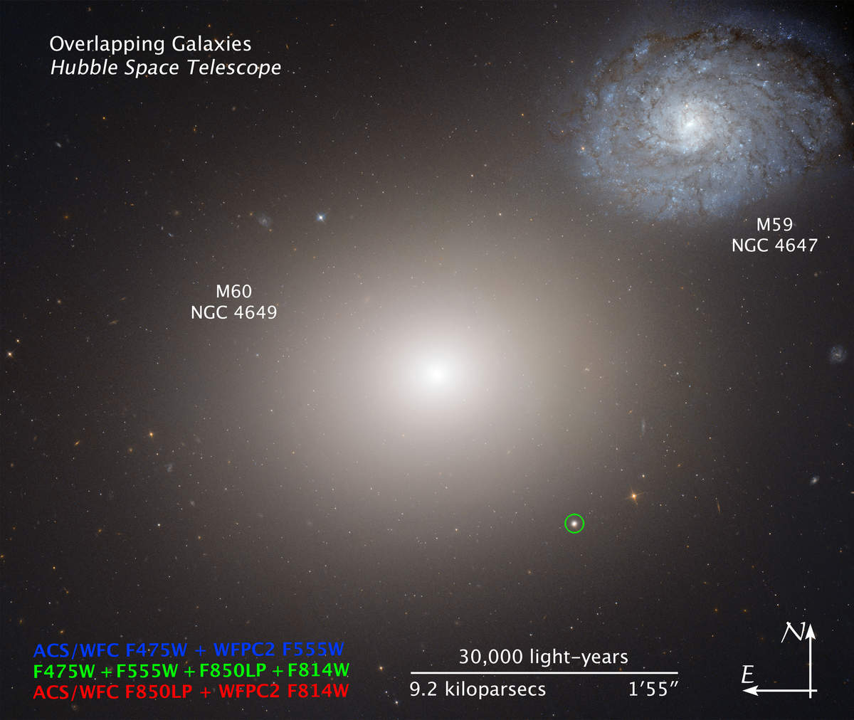 矮星系m60-ucd1中心地带发现潜藏一个"超大质量"黑洞