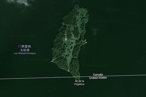 美加边境有个翻版台湾Province Island