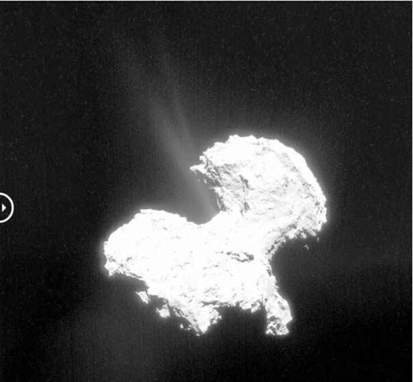 这是经过行星学会艾米丽女士处理过后的彗星图像,经过亮度对比度增强处理之后,可以看到彗星的周围存在明显的喷流结构。