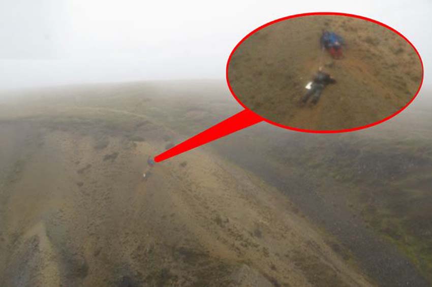 英国登山者被困悬崖边