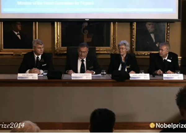 诺贝尔委员会公布今届的诺贝尔物理学奖