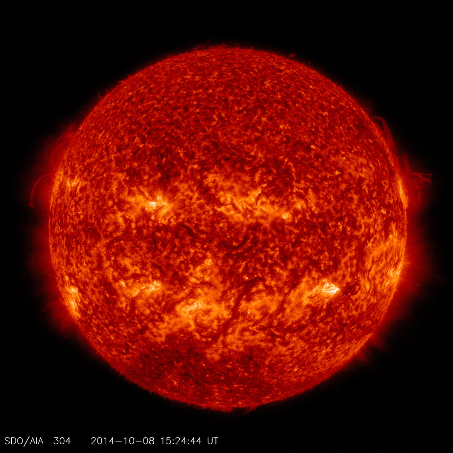 以波长为304的超紫外线捕捉的图像