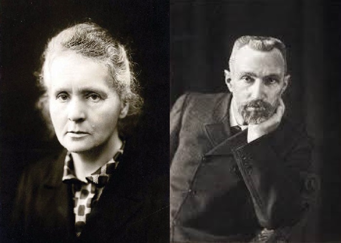 居礼夫人(左图)是首名获诺贝尔奖的女性。右图为其丈夫。