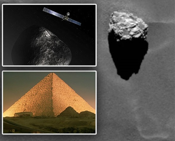 该金字塔形的巨石约高25米