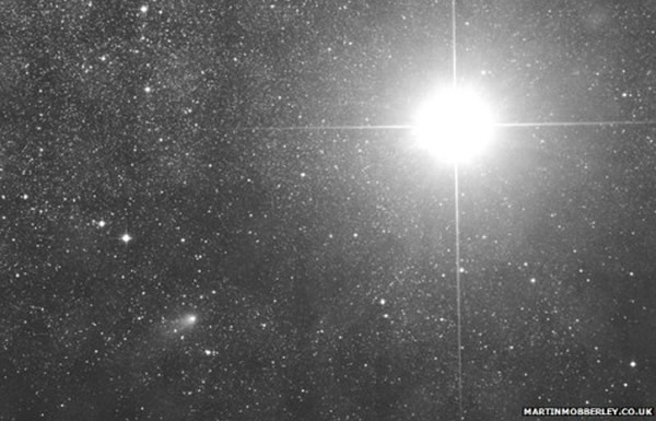 天文学家马丁(Martin Mobberley)利用赛丁泉天文台本身的远程望远镜系统拍摄下这张以该天文台命名的彗星的画面。