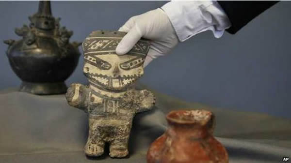 美国向秘鲁归还约20件古代文物