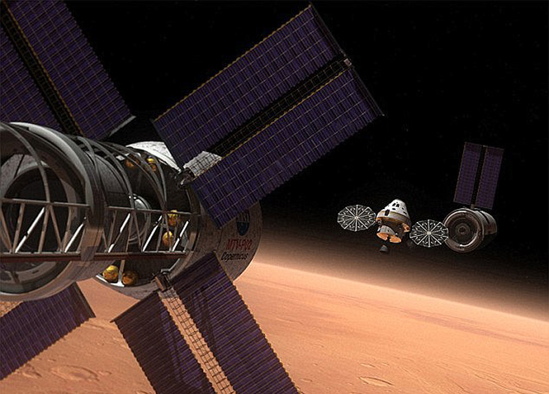 美国宇航局的终极目标是在2030年左右将人类送上火星。今年12月份,他们将首次测试“猎户座”(Orion)飞船,它将被用于接送宇航员回归地球,也可用于火星任务。