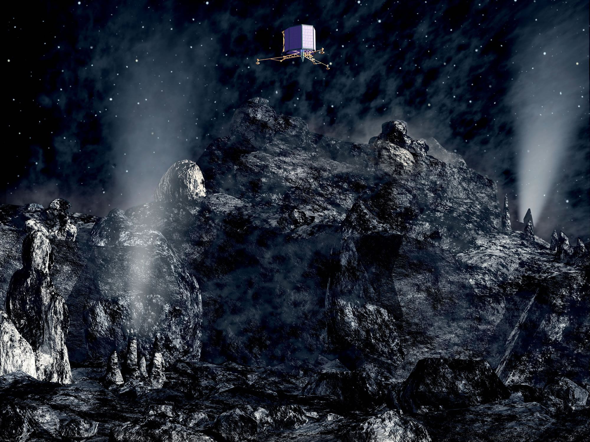 罗塞塔探测器将释放着陆器“菲莱”着陆在67P/Churyumov-Gerasimenko彗星表面