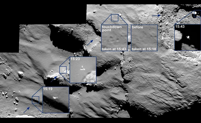 菲莱探测器在登陆彗星上嗅出碳有机分子