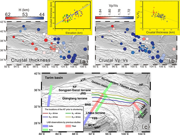 青藏高原东北缘地壳增厚模式的地震学研究