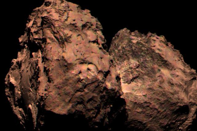 格拉希门克彗星的图像显示,彗星表面可能是红色的,而不是此前认为的碳黑色