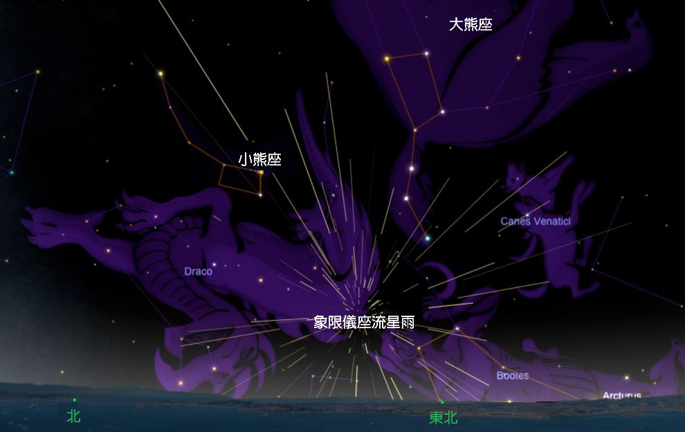 ���ǴӶ�����ҹ�յ��������������������ͼ��Andrew Fazekas/SkySafari