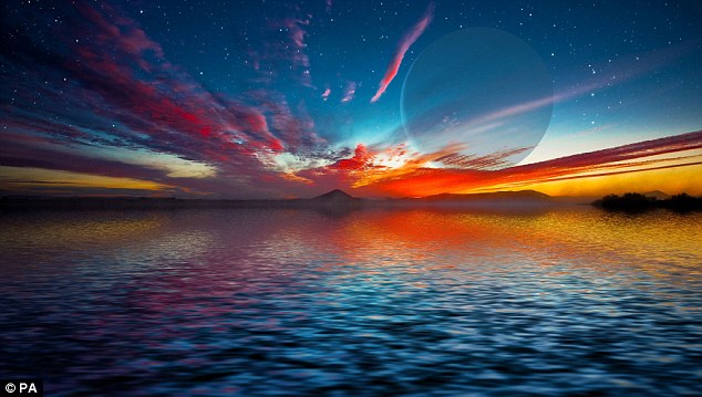 艺术想象图:宜居行星表面环境