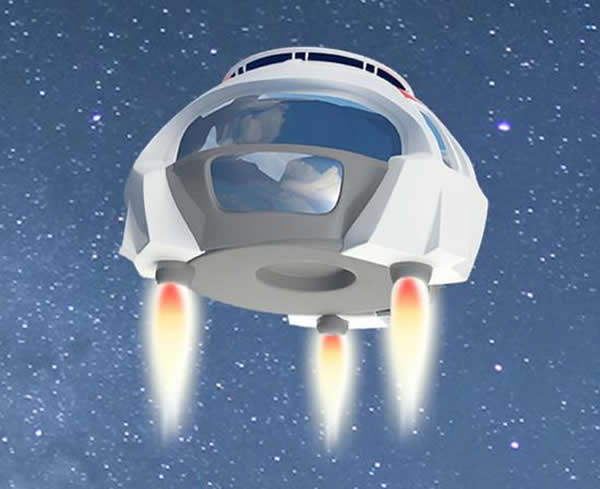 中国民间第一艘太空观光飞船外观造型公布