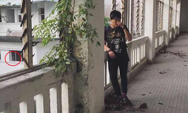 男子在新加坡废弃樟宜医院拍照 左下角窗户惊现神秘白色身影