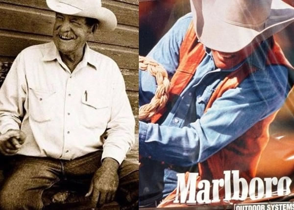 温菲尔德在广告中的粗犷牛仔形象,令人印象深刻。
