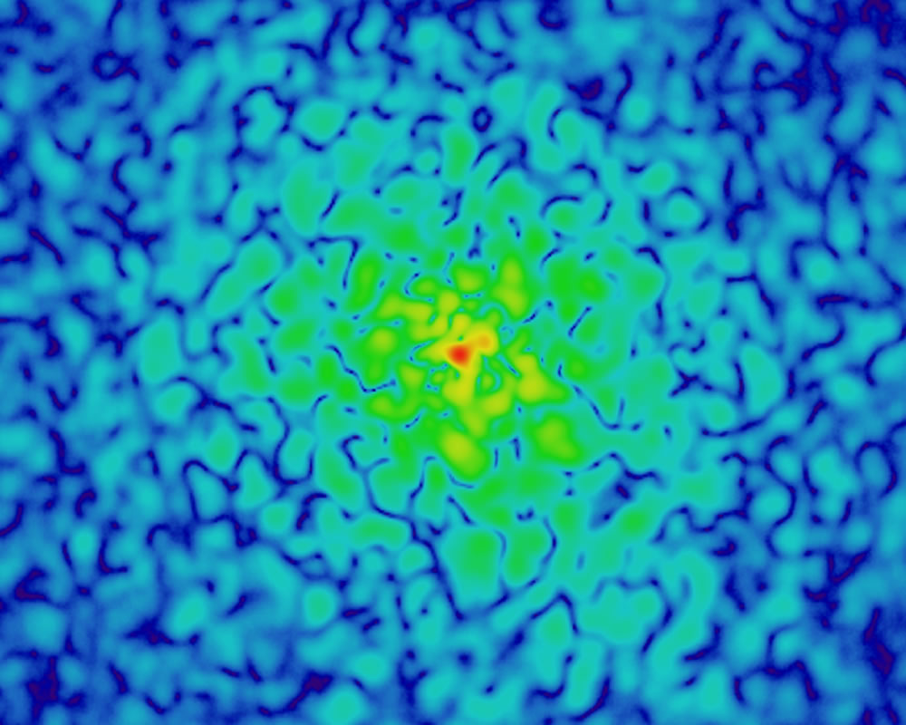 ᰵʵģеİ(dark matter halo)λĸܶȵĺɫͼƬԴ̨ѧ