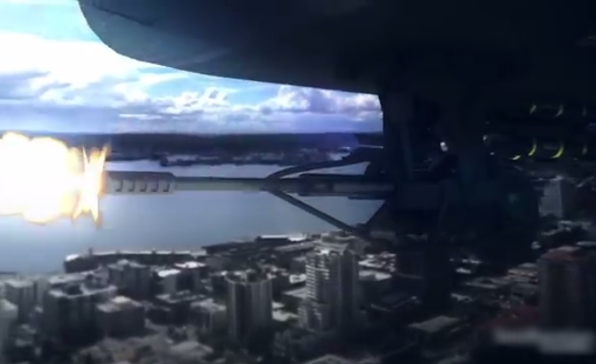 阿帕奇直升机发射机炮。