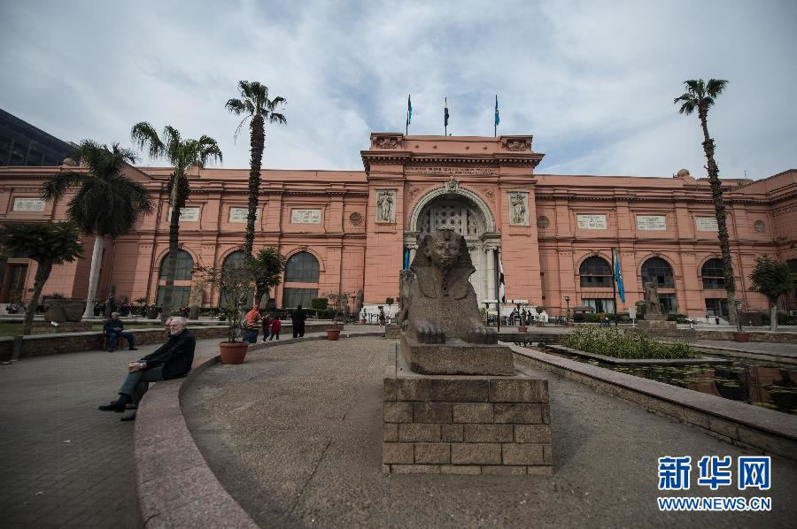 这是1月23日拍摄的埃及博物馆外景。