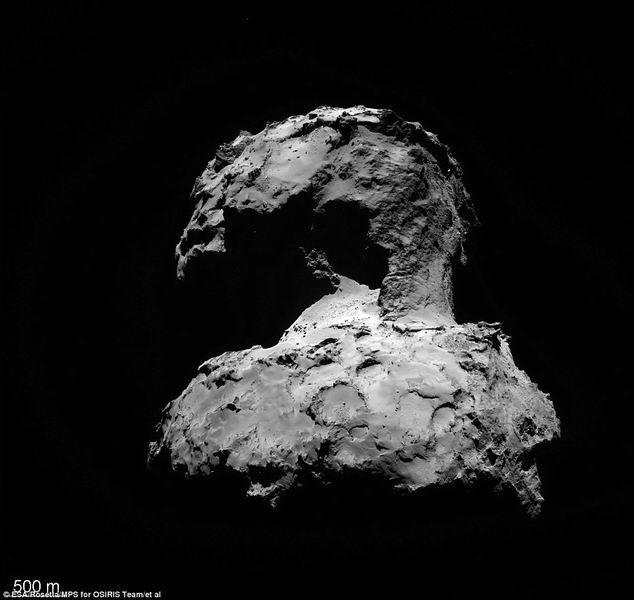 2014年9月12日,罗塞塔探测器“欧西里斯(Osiris)”相机拍摄的67P彗星广角照片。