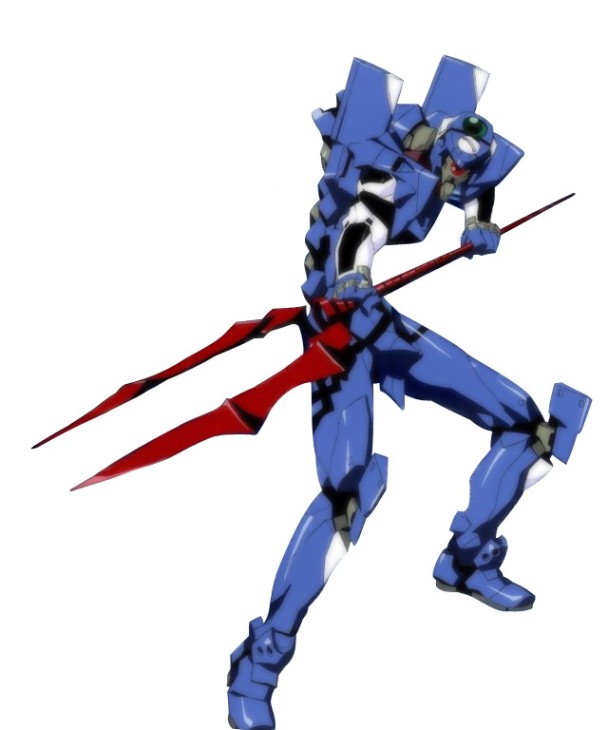 零号机将长枪投向并贯穿使徒