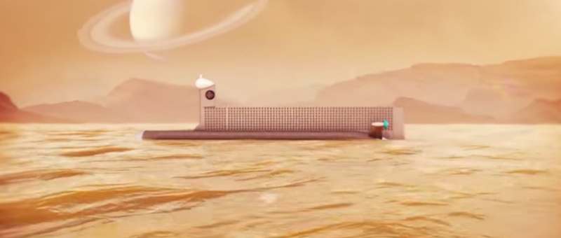 美国NASA公布一个用于探测土卫六液态甲烷/乙烷海洋的潜水机器人设计版本