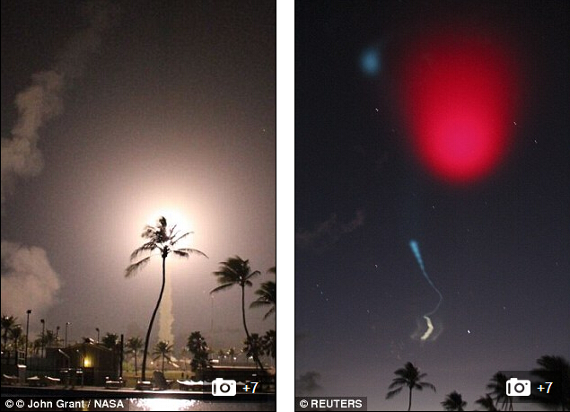 就在去年,在太平洋上的马绍尔群岛上空也开展过一次类似的试验。在火箭进入太空之后,研究人员便会仔细跟踪它扩散开的水汽云团运动情况。电离层是地球外层大气的组成部分,