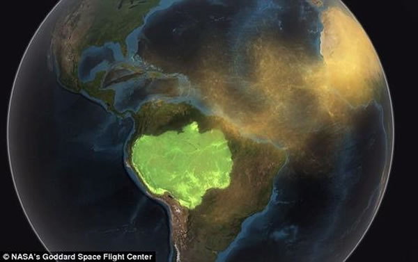 美国NASA新卫星揭示撒哈拉沙漠与亚马逊热带