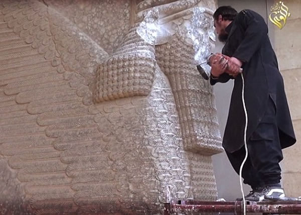 IS分子又用电钻破坏古迹
