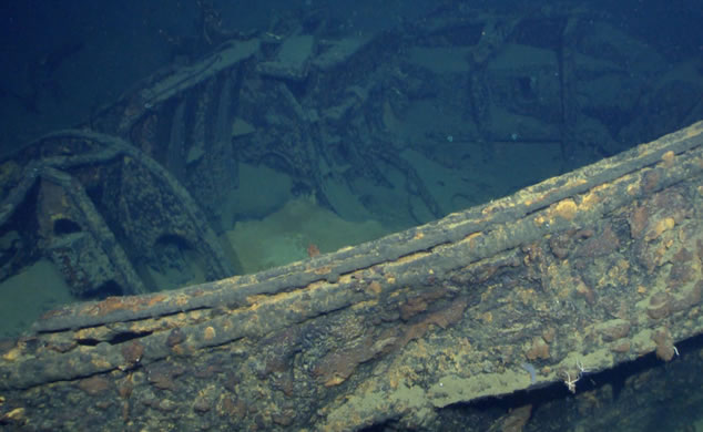 武藏号二战时遭鱼雷击中后,长眠海底。