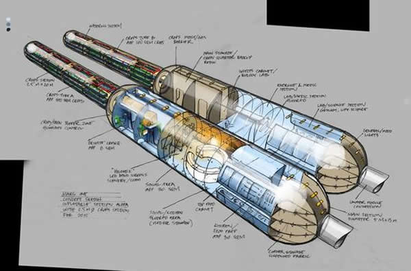丹麦“太空建筑师”克里斯蒂安-范-本格特森设计的“火星一号”任务栖息地,包括居住区、一间实验室、一间温室以及一个全息甲板,在设计上尽可能让宇航员在这颗红色星球拥
