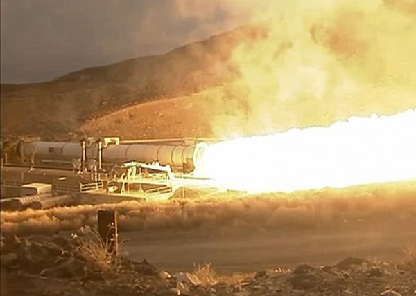 测试过程历时仅126秒,冒出大量火焰。