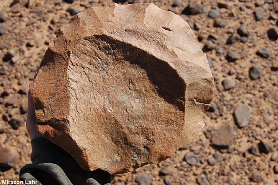 早期人类使用的工具一般都是石块加工件,比如将石块磨成锋利的一面,而这些物件在当时数量可能非常庞大。早期人类遗留下来的石器被杂乱堆砌的撒哈拉沙漠附近,形成了一个巨