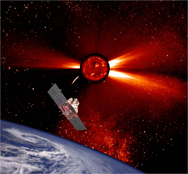 艺术家笔下的SOHO卫星和SOHO彗星