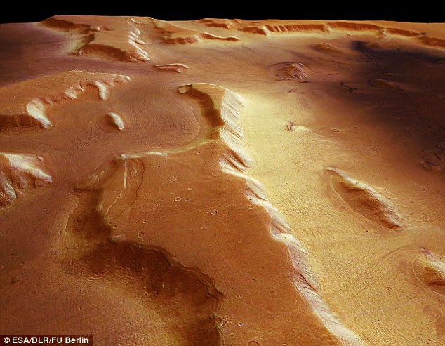 火星南北半球中纬度地表之下也隐藏着一些冰川