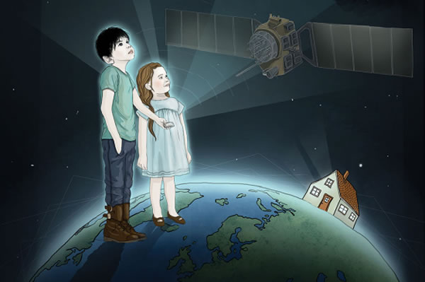 “载人空间飞行国际日”的宣传画