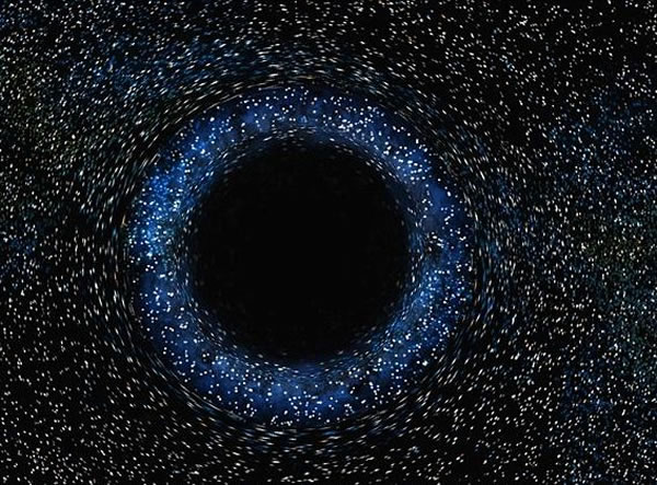 “超级空洞”并非空无一物,成为宇宙中一个拥有较少物质的区域。图为构思图。