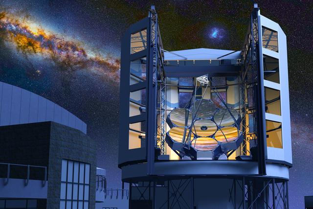 巨型麦哲伦望远镜将建造于智利的阿塔卡马沙漠,圆顶建筑22层楼高,首次开光时间为2021年,全面投入运行时间为2024年