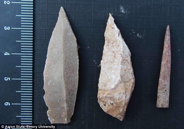 这个石器工具年代大约为4万年至4.5万年
