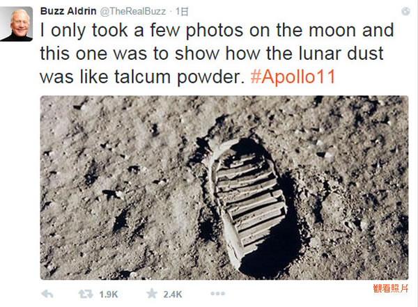 人类登陆月球46周年 85岁登月宇航员奥尔德林在推特上发文称下次是火星